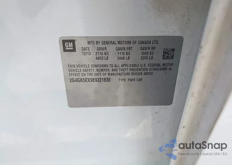 2014 Buick Regal Turbo from USA, damaged, VIN 2G4GK5EX9E9221830